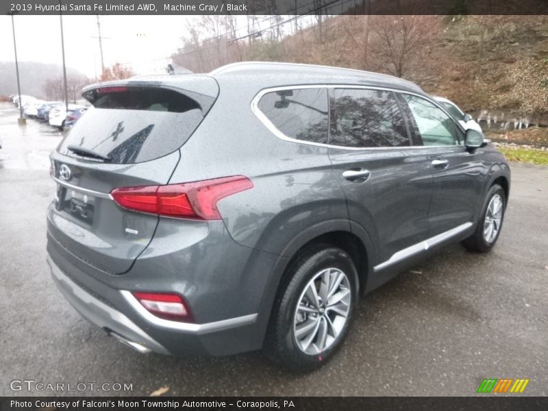 Machine Gray / Black 2019 Hyundai Santa Fe Limited AWD