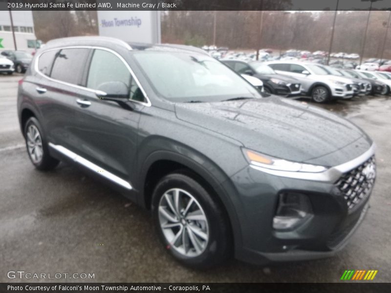 Machine Gray / Black 2019 Hyundai Santa Fe Limited AWD