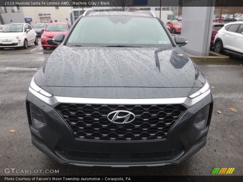 Machine Gray / Black 2019 Hyundai Santa Fe Limited AWD
