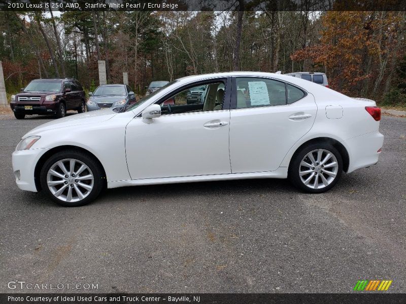 Starfire White Pearl / Ecru Beige 2010 Lexus IS 250 AWD