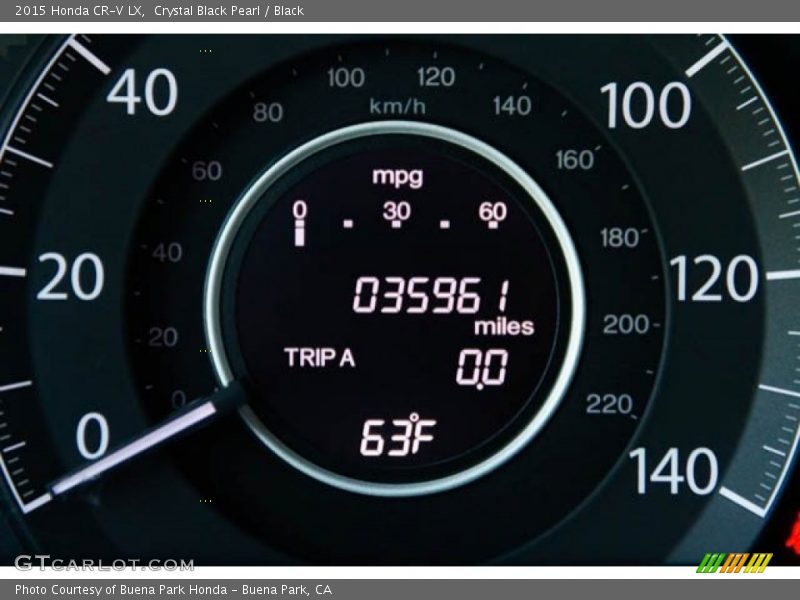 Crystal Black Pearl / Black 2015 Honda CR-V LX