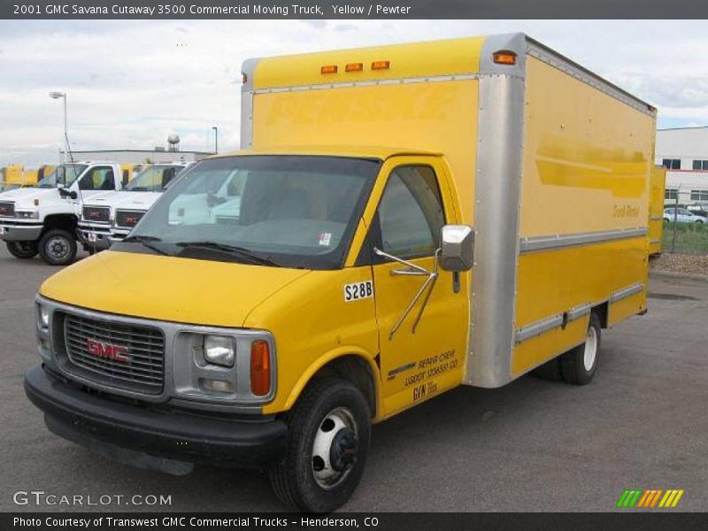 Yellow / Pewter 2001 GMC Savana Cutaway 3500 Commercial Moving Truck