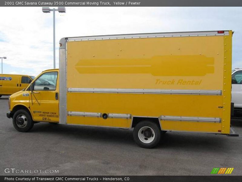 Yellow / Pewter 2001 GMC Savana Cutaway 3500 Commercial Moving Truck