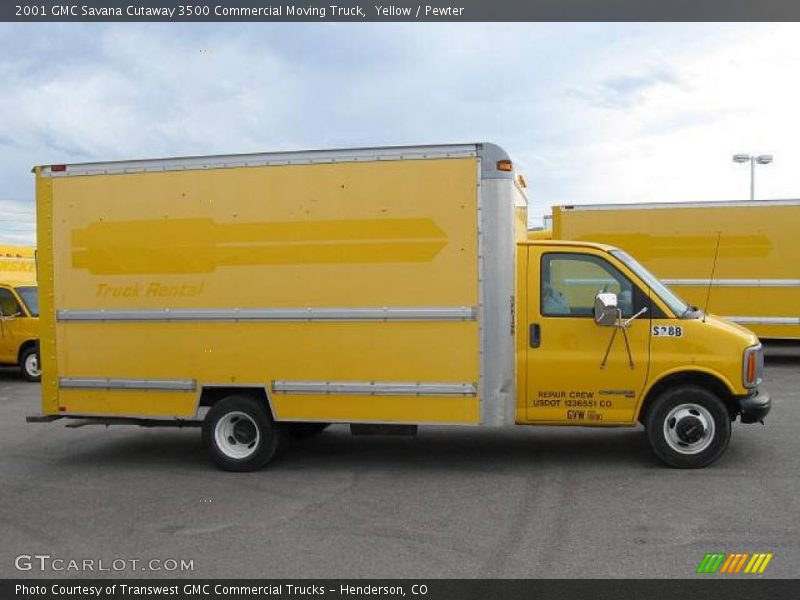 Yellow / Pewter 2001 GMC Savana Cutaway 3500 Commercial Moving Truck