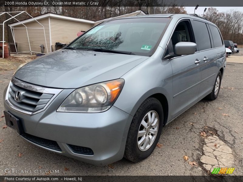 Ocean Mist Metallic / Gray 2008 Honda Odyssey EX