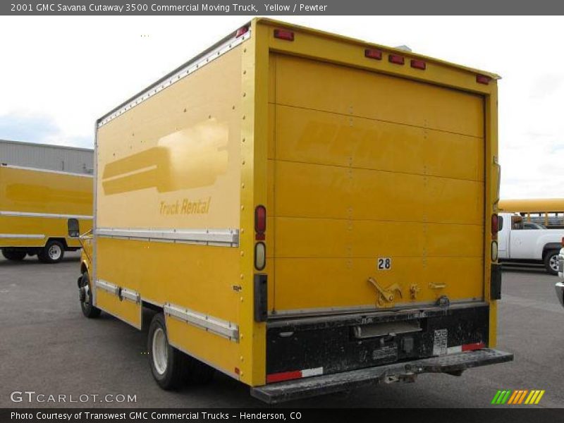 Yellow / Pewter 2001 GMC Savana Cutaway 3500 Commercial Moving Truck