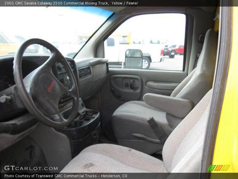 Yellow / Pewter 2001 GMC Savana Cutaway 3500 Commercial Moving Truck
