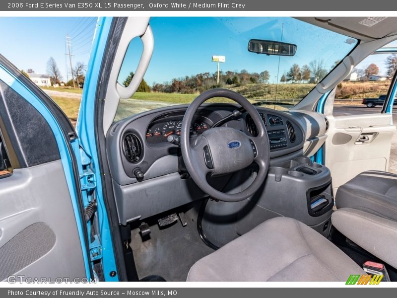 Oxford White / Medium Flint Grey 2006 Ford E Series Van E350 XL 15 Passenger