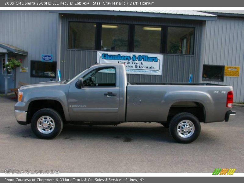 Steel Gray Metallic / Dark Titanium 2009 GMC Sierra 2500HD SLE Regular Cab 4x4
