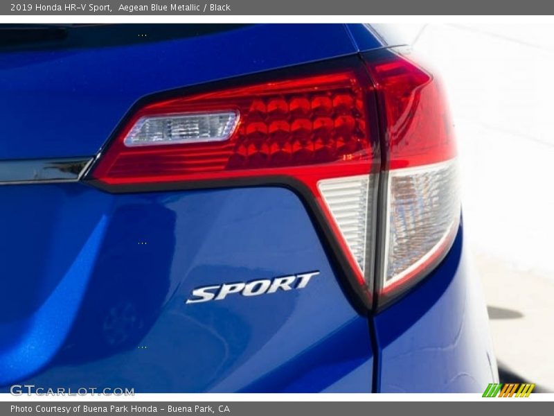 Aegean Blue Metallic / Black 2019 Honda HR-V Sport