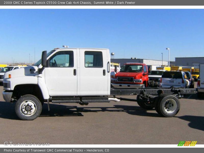 Summit White / Dark Pewter 2009 GMC C Series Topkick C5500 Crew Cab 4x4 Chassis