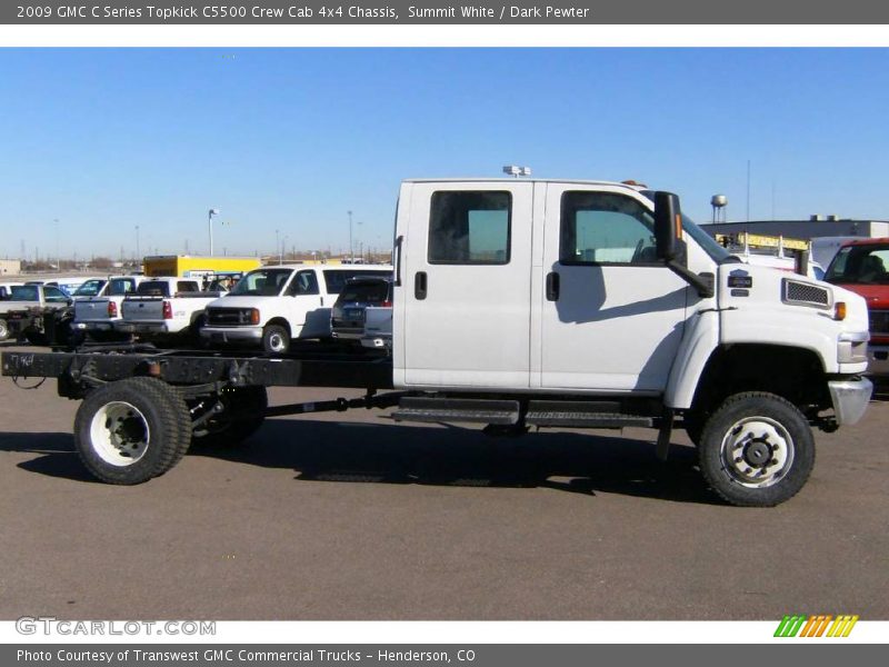 Summit White / Dark Pewter 2009 GMC C Series Topkick C5500 Crew Cab 4x4 Chassis