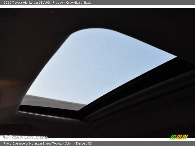 Predawn Gray Mica / Black 2019 Toyota Highlander SE AWD