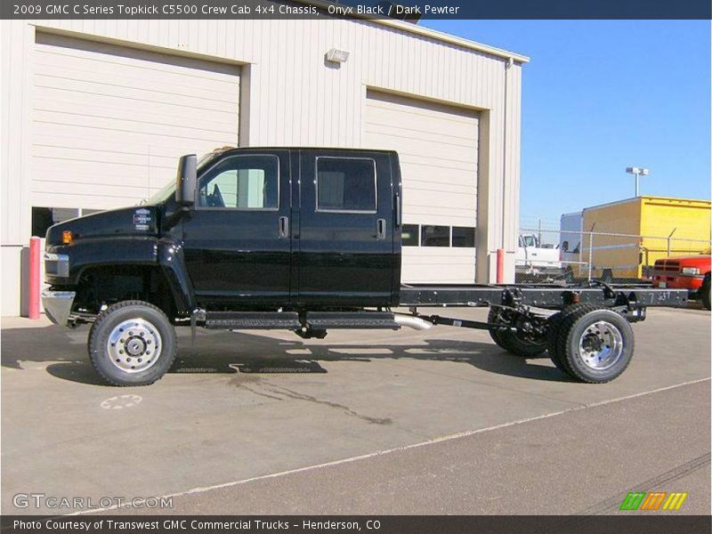 Onyx Black / Dark Pewter 2009 GMC C Series Topkick C5500 Crew Cab 4x4 Chassis