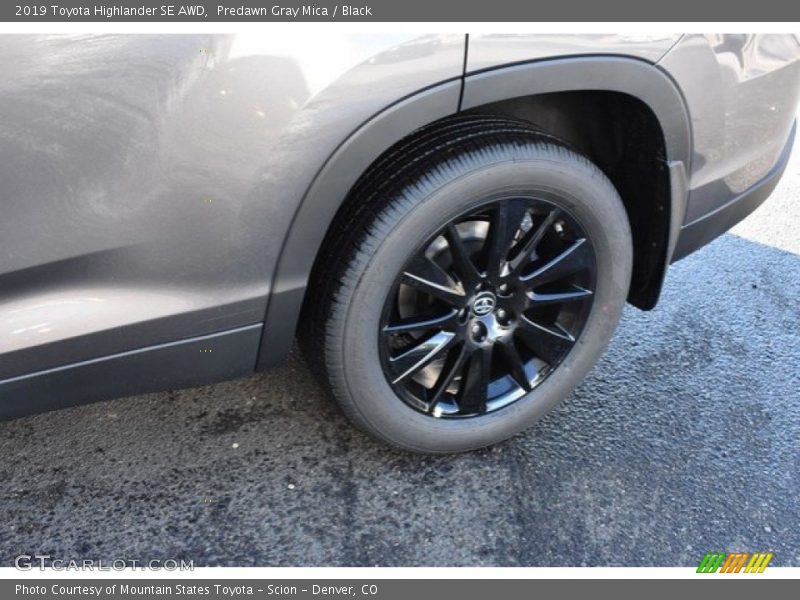 Predawn Gray Mica / Black 2019 Toyota Highlander SE AWD