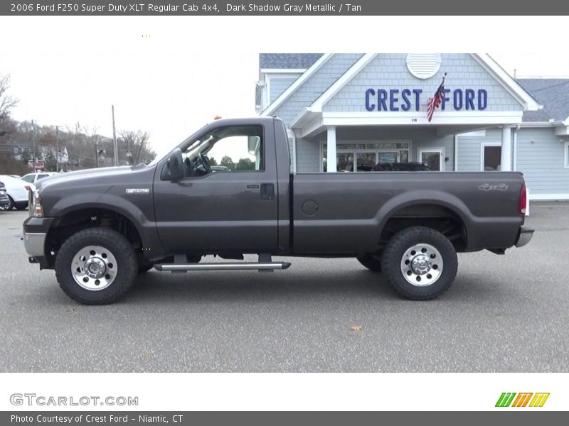 Dark Shadow Gray Metallic / Tan 2006 Ford F250 Super Duty XLT Regular Cab 4x4