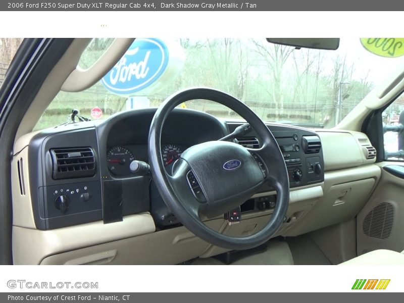 Dark Shadow Gray Metallic / Tan 2006 Ford F250 Super Duty XLT Regular Cab 4x4