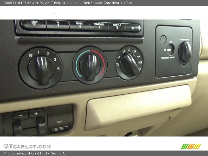 Dark Shadow Gray Metallic / Tan 2006 Ford F250 Super Duty XLT Regular Cab 4x4
