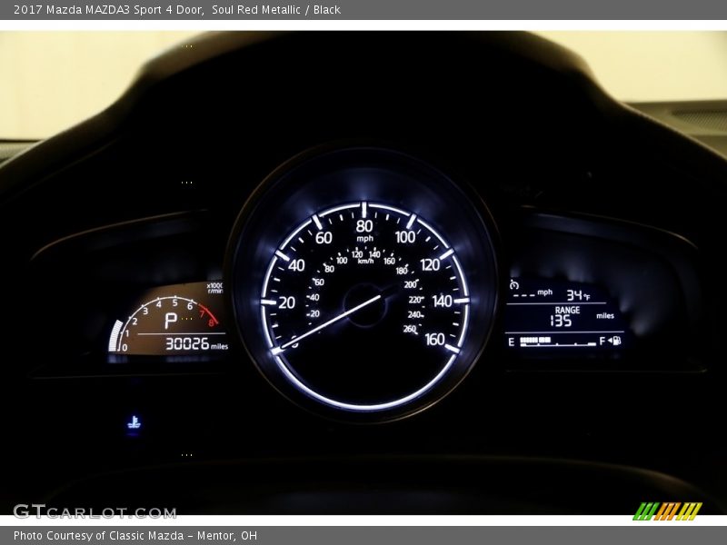 Soul Red Metallic / Black 2017 Mazda MAZDA3 Sport 4 Door