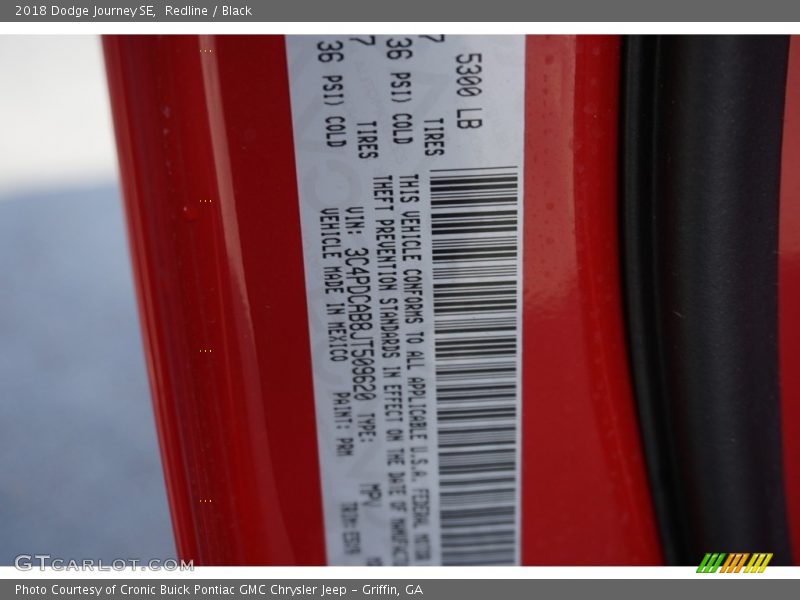 Redline / Black 2018 Dodge Journey SE