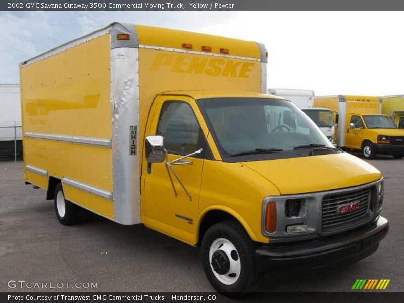 Yellow / Pewter 2002 GMC Savana Cutaway 3500 Commercial Moving Truck