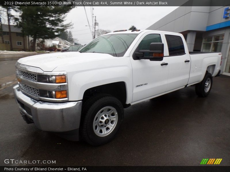 Summit White / Dark Ash/Jet Black 2019 Chevrolet Silverado 3500HD Work Truck Crew Cab 4x4