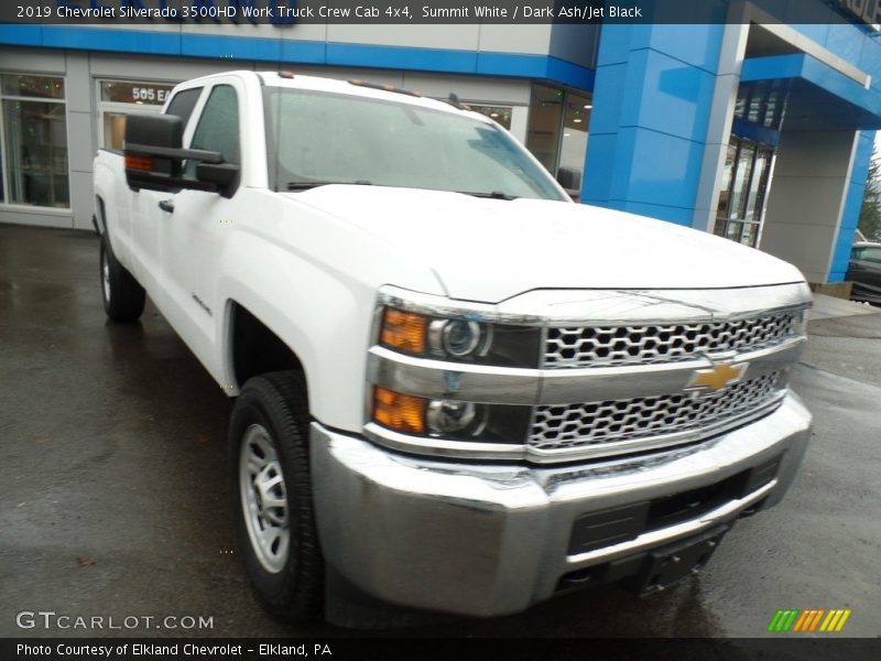 Summit White / Dark Ash/Jet Black 2019 Chevrolet Silverado 3500HD Work Truck Crew Cab 4x4