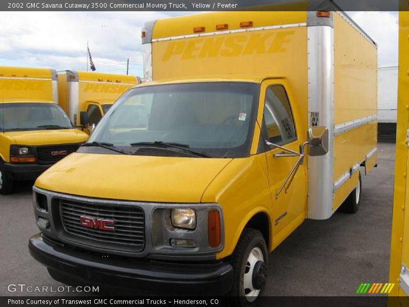 Yellow / Pewter 2002 GMC Savana Cutaway 3500 Commercial Moving Truck