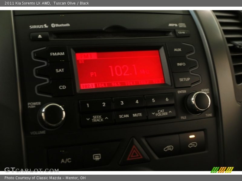 Tuscan Olive / Black 2011 Kia Sorento LX AWD