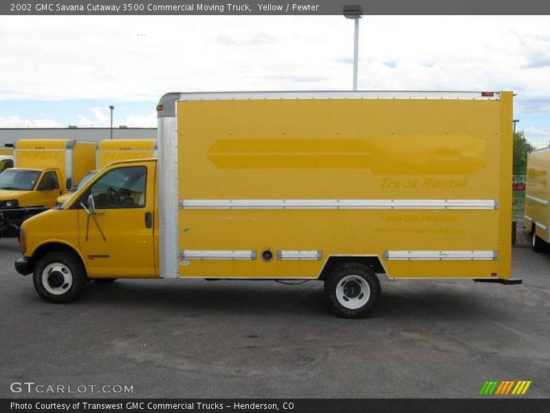 Yellow / Pewter 2002 GMC Savana Cutaway 3500 Commercial Moving Truck