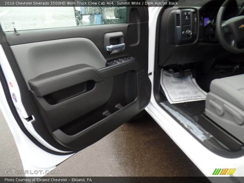 Summit White / Dark Ash/Jet Black 2019 Chevrolet Silverado 3500HD Work Truck Crew Cab 4x4