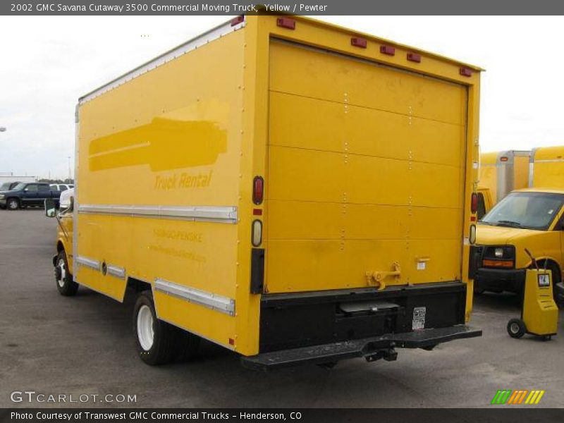 Yellow / Pewter 2002 GMC Savana Cutaway 3500 Commercial Moving Truck