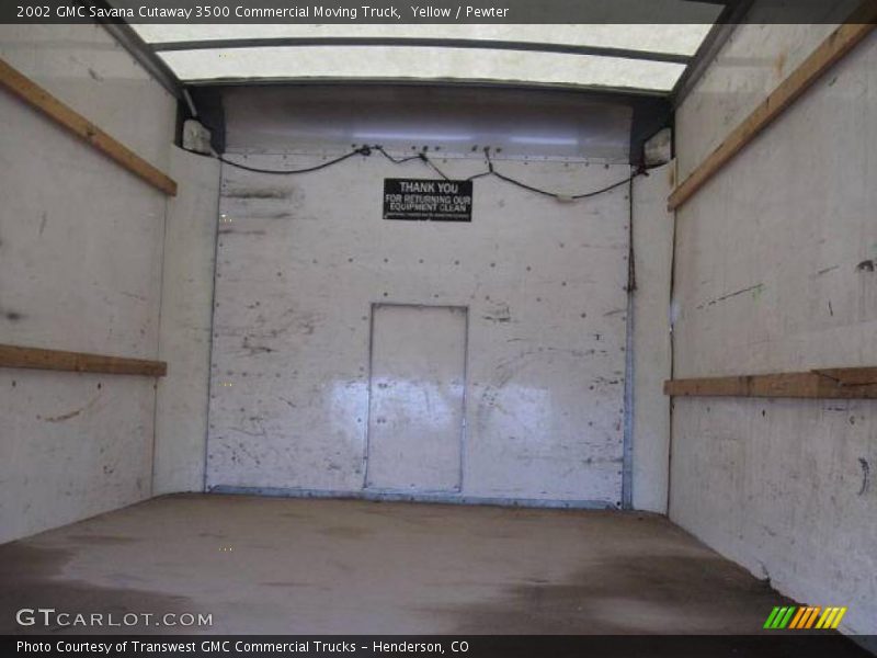Yellow / Pewter 2002 GMC Savana Cutaway 3500 Commercial Moving Truck