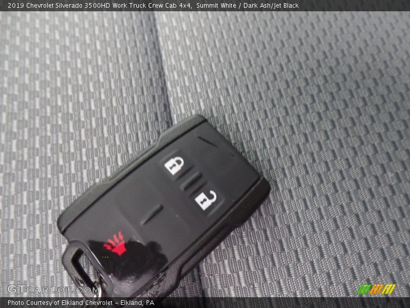 Summit White / Dark Ash/Jet Black 2019 Chevrolet Silverado 3500HD Work Truck Crew Cab 4x4