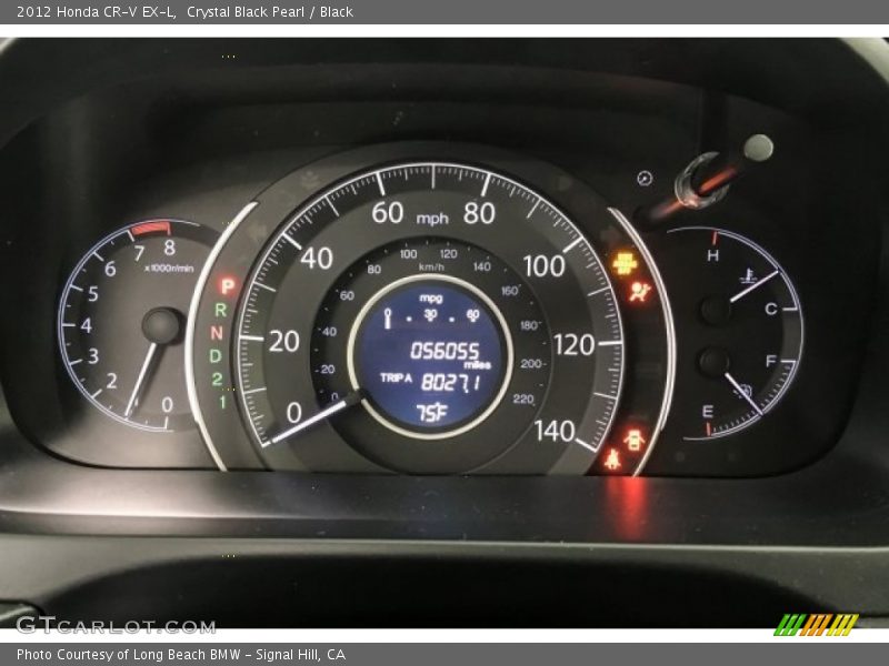 Crystal Black Pearl / Black 2012 Honda CR-V EX-L