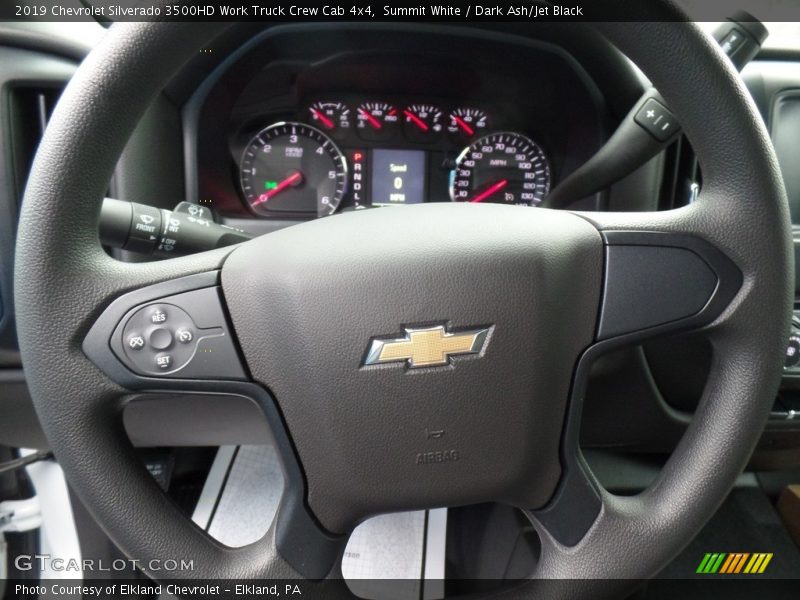 Summit White / Dark Ash/Jet Black 2019 Chevrolet Silverado 3500HD Work Truck Crew Cab 4x4