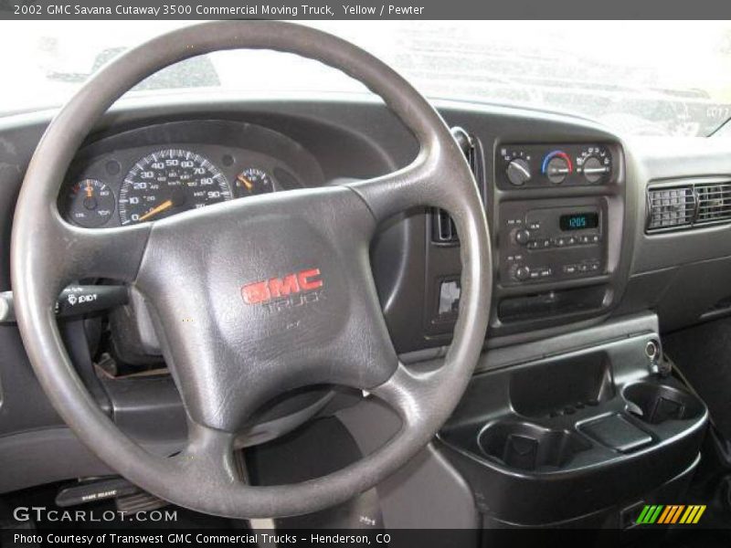 Yellow / Pewter 2002 GMC Savana Cutaway 3500 Commercial Moving Truck
