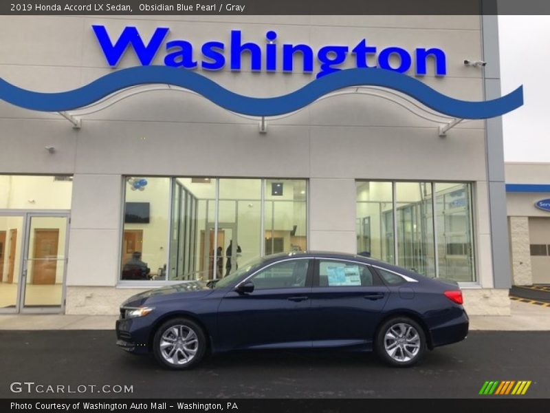 Obsidian Blue Pearl / Gray 2019 Honda Accord LX Sedan