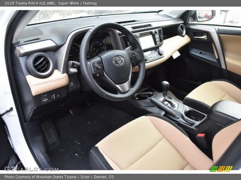 Super White / Nutmeg 2018 Toyota RAV4 XLE AWD