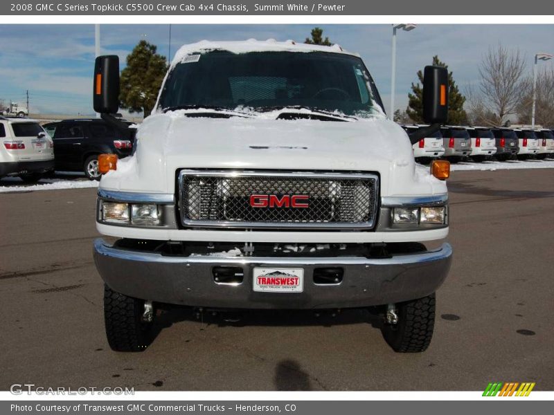 Summit White / Pewter 2008 GMC C Series Topkick C5500 Crew Cab 4x4 Chassis