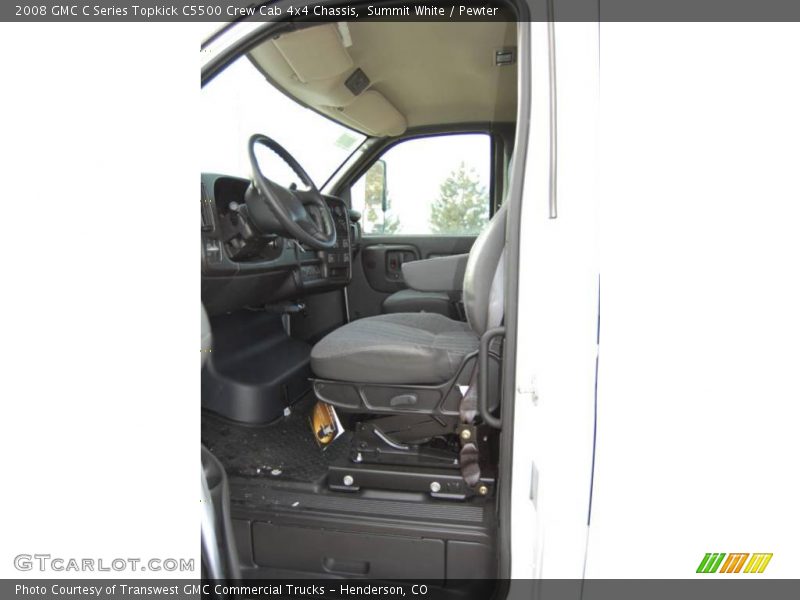 Summit White / Pewter 2008 GMC C Series Topkick C5500 Crew Cab 4x4 Chassis