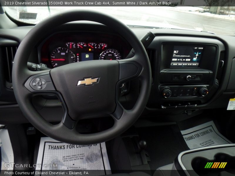 Summit White / Dark Ash/Jet Black 2019 Chevrolet Silverado 3500HD Work Truck Crew Cab 4x4
