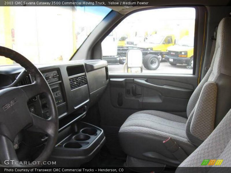Yellow / Medium Pewter 2003 GMC Savana Cutaway 3500 Commercial Moving Truck