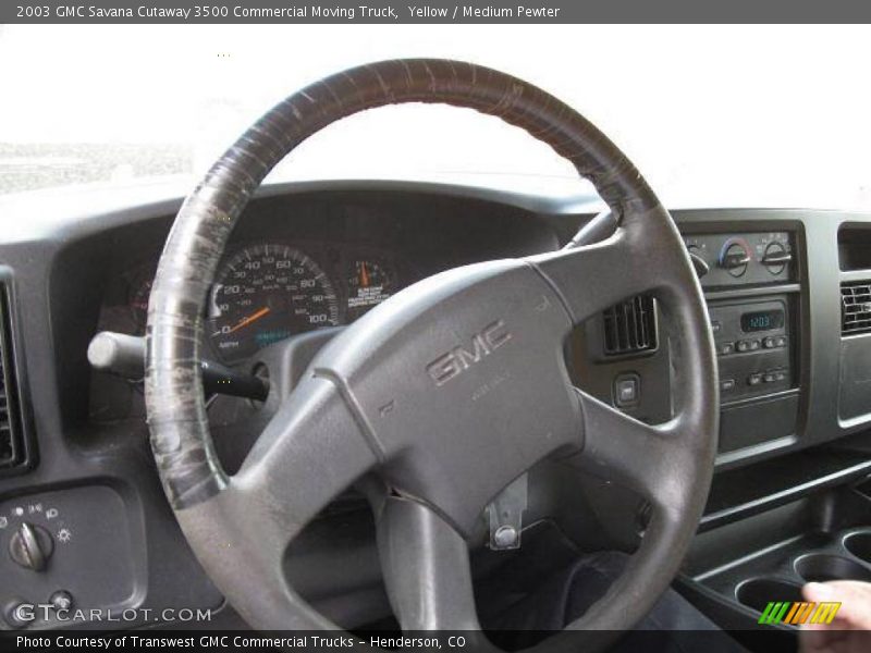 Yellow / Medium Pewter 2003 GMC Savana Cutaway 3500 Commercial Moving Truck