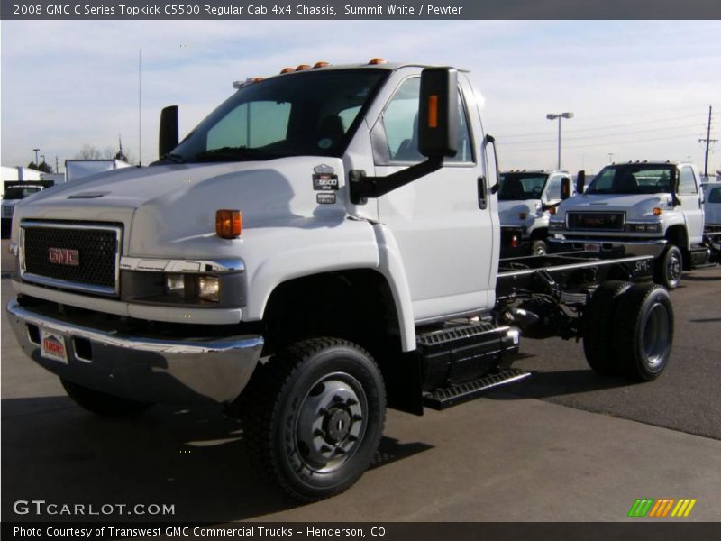 Summit White / Pewter 2008 GMC C Series Topkick C5500 Regular Cab 4x4 Chassis