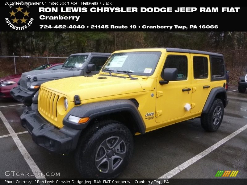 Hellayella / Black 2019 Jeep Wrangler Unlimited Sport 4x4