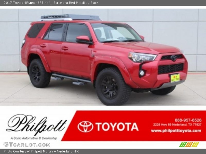 Barcelona Red Metallic / Black 2017 Toyota 4Runner SR5 4x4