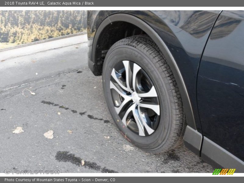 Galactic Aqua Mica / Black 2018 Toyota RAV4 LE
