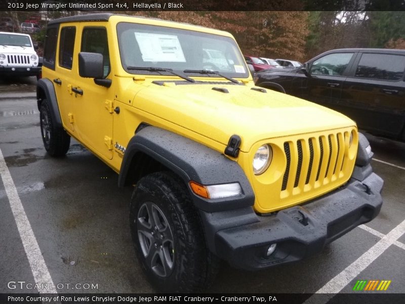 Hellayella / Black 2019 Jeep Wrangler Unlimited Sport 4x4