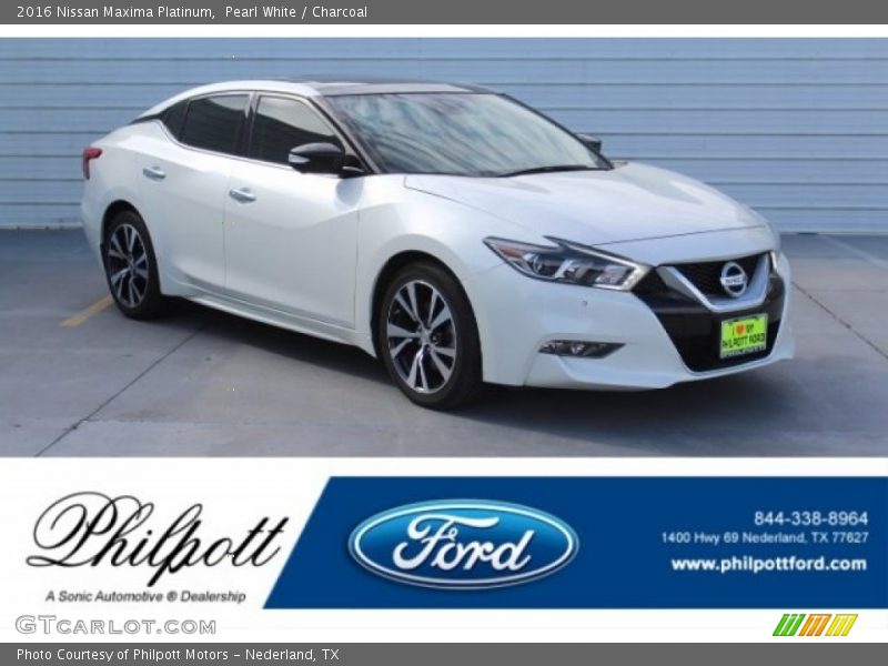 Pearl White / Charcoal 2016 Nissan Maxima Platinum